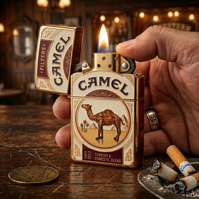 Kamel Vintage Wüste Kamel Zippo Feuerzeug