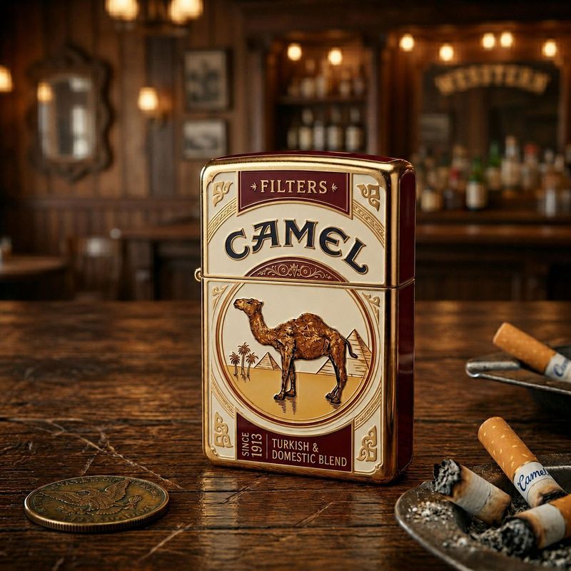 Kamel Vintage Wüste Kamel Zippo Feuerzeug