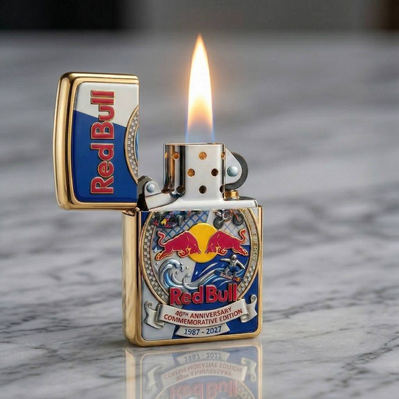 Red Bull 40-jähriges Jubiläum Collector Feuerzeug