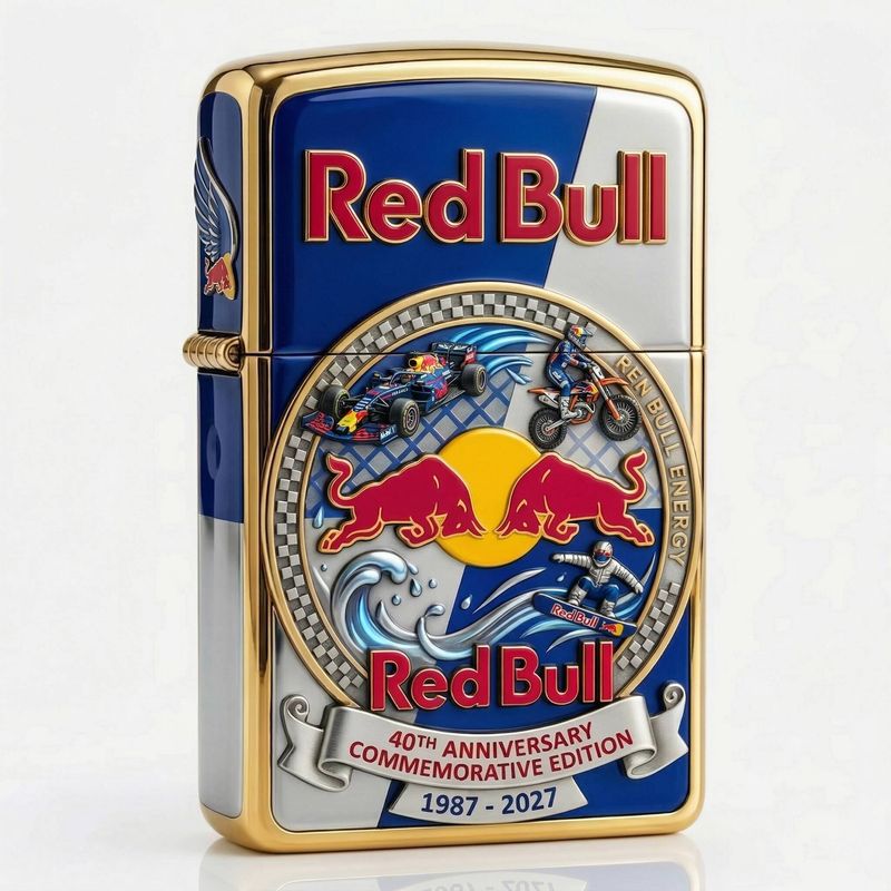 Red Bull 40-jähriges Jubiläum Collector Feuerzeug
