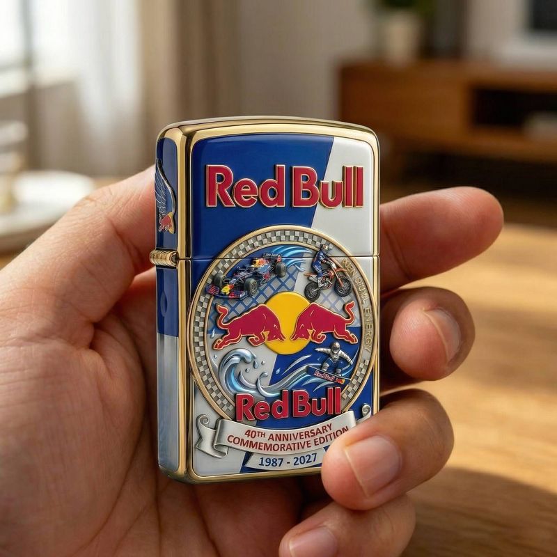 Red Bull 40-jähriges Jubiläum Collector Feuerzeug