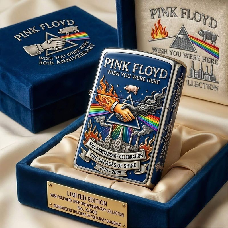 🎸Pink Floyd 50-jähriges Jubiläum: "Mögest du hier sein"-Die Flamme des Legacy-Feuerzeug🔥