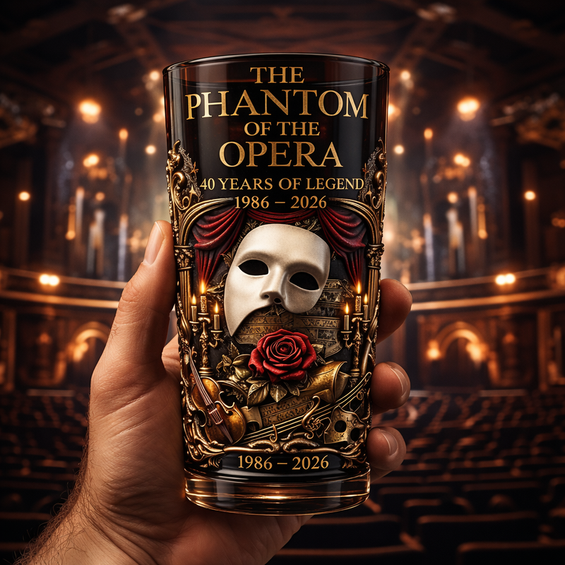 🎭Das Phantom der Oper 40-jähriges Jubiläum Sammler Pint Glass