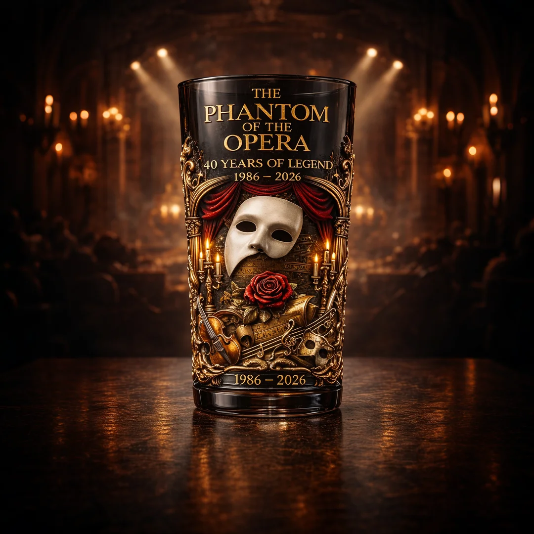 🎭Das Phantom der Oper 40-jähriges Jubiläum Sammler Pint Glass