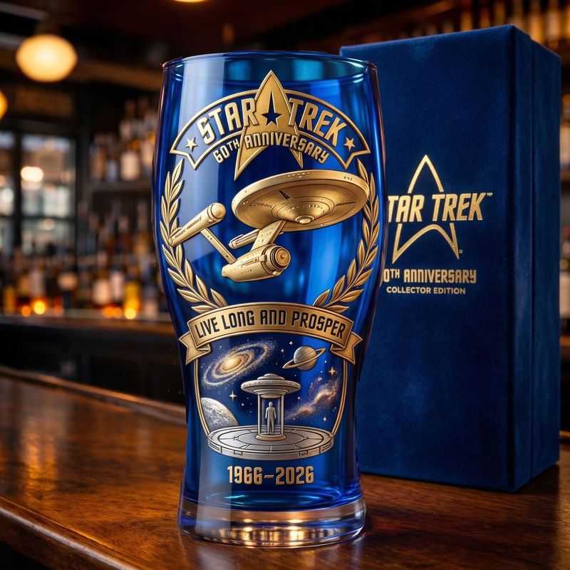 Star Trek Sammler glas zum 60-jährigen Jubiläum