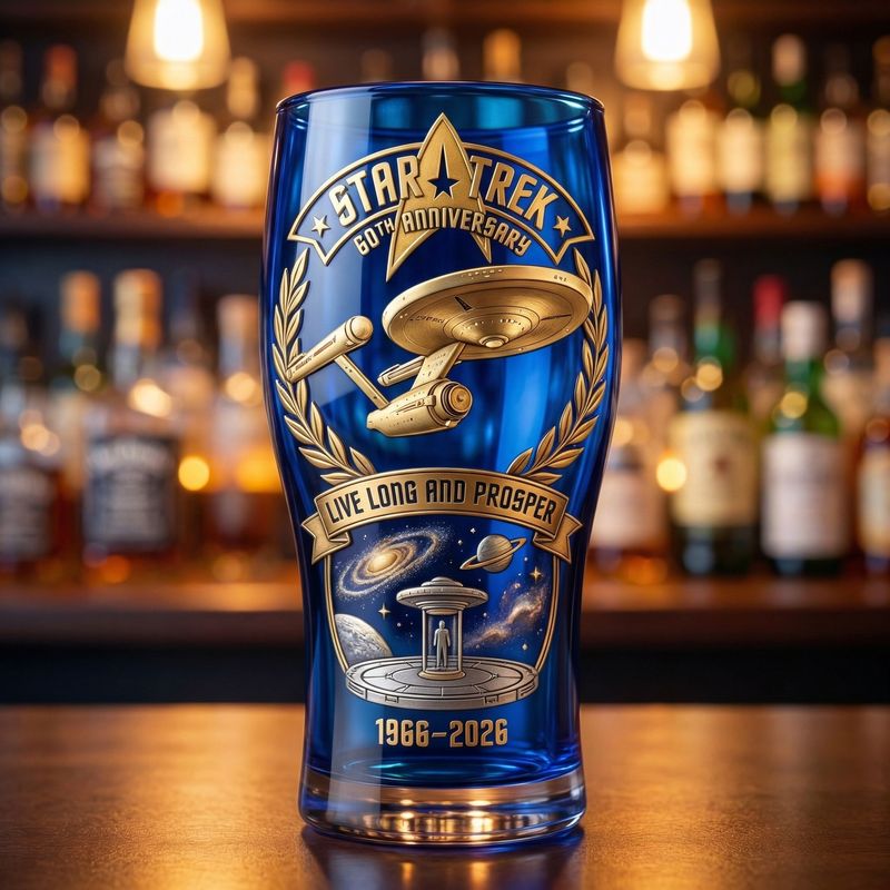 Star Trek Sammler glas zum 60-jährigen Jubiläum