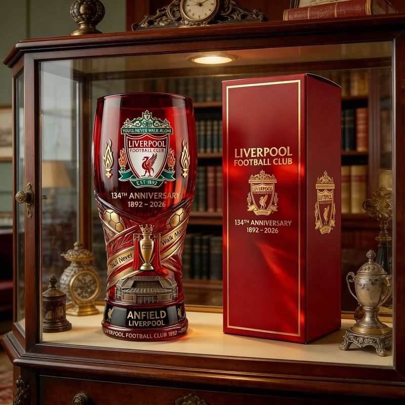 Liverpool 134 Jahre Gedenk ausgabe Glas