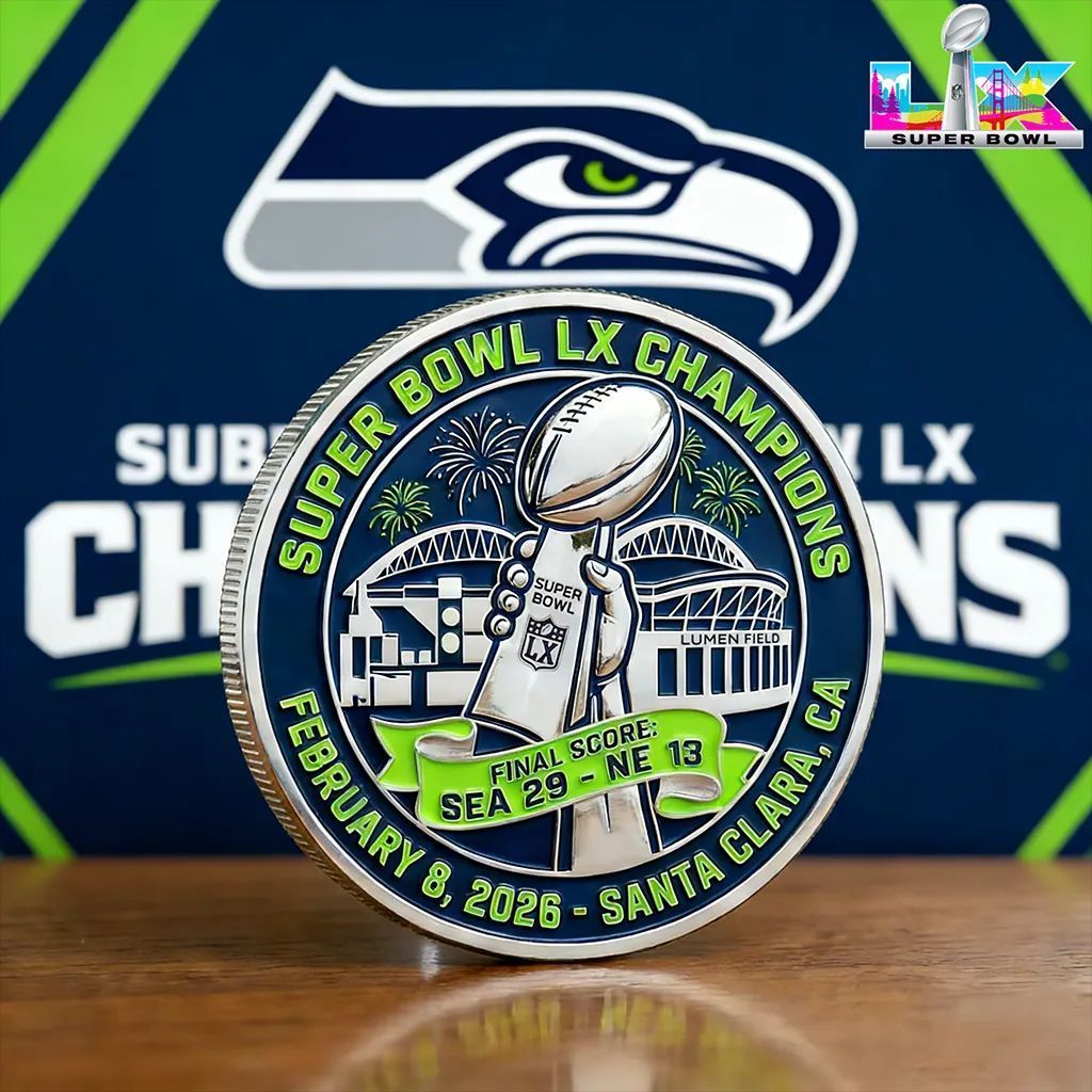 SEATTLE SEAHAWKS SUPER BOWL LX CHAMPIONS MÜNZEN