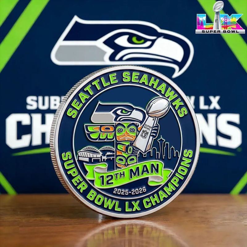 SEATTLE SEAHAWKS SUPER BOWL LX CHAMPIONS MÜNZEN