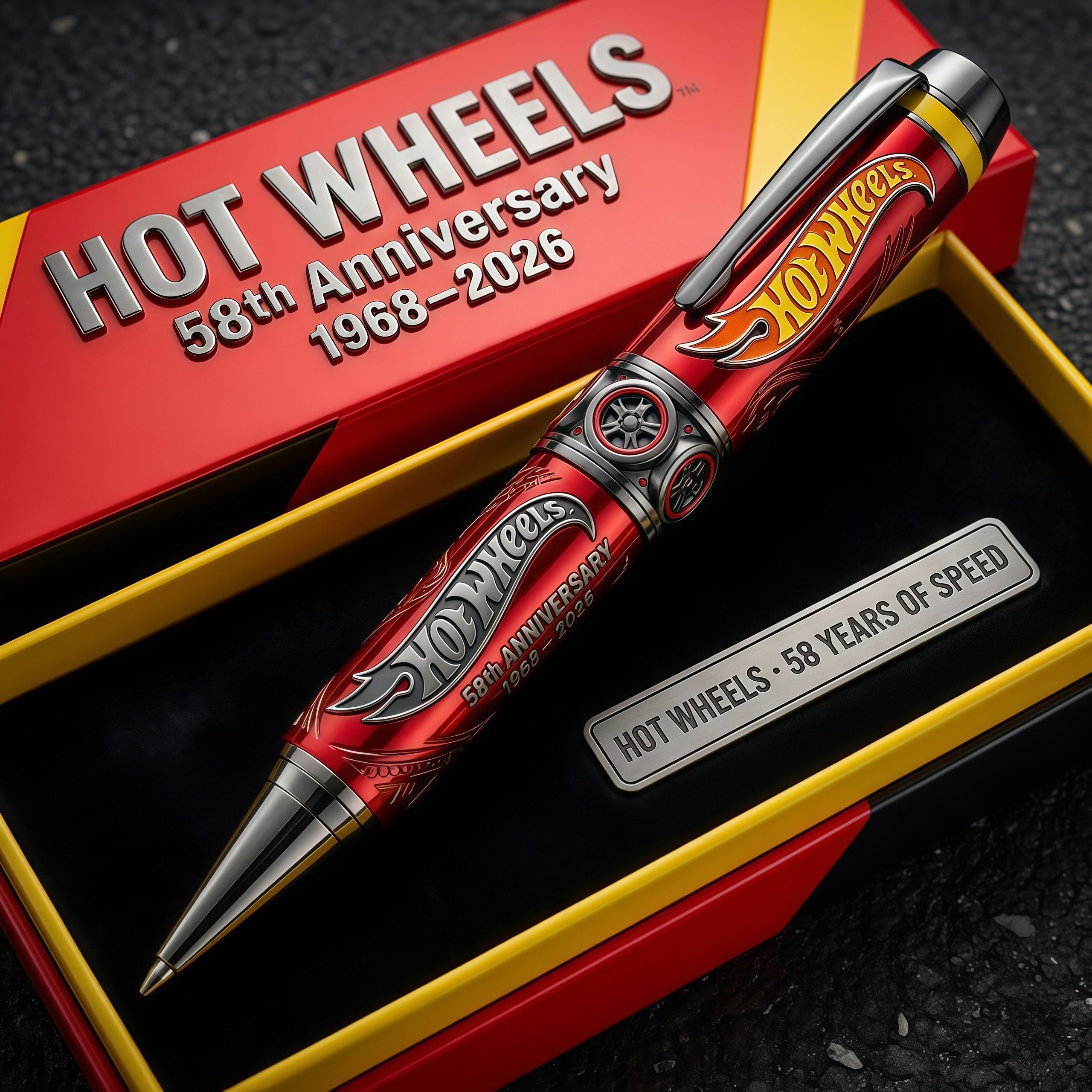 Hot Wheels Gedenk stift zum 58. Jahrestag