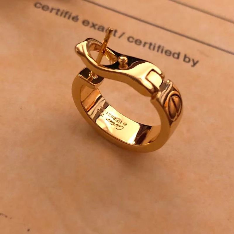 🎉🎉Cartier18K Yellow Gold Love Screw Hoop Earrings Classic Minimalist Huggie Cuff Earrings for Women Luxury Daily Jewelry Gift