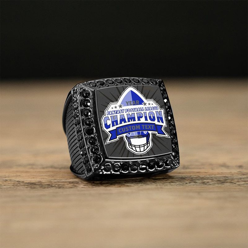 Custom Fantasy Football Championship Ring - Gunmetal