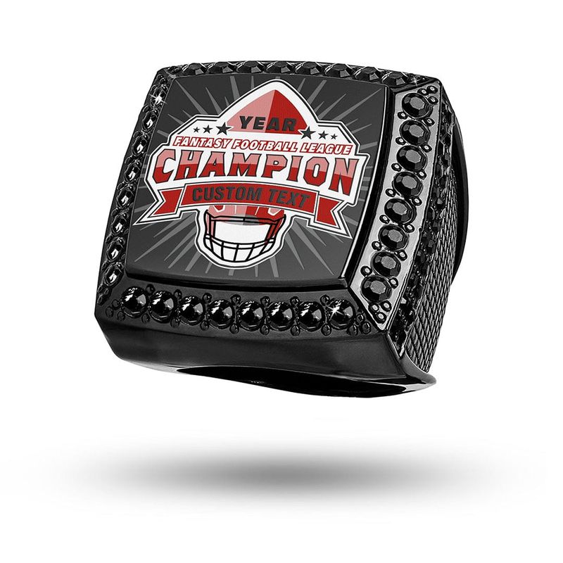 Custom Fantasy Football Championship Ring - Gunmetal