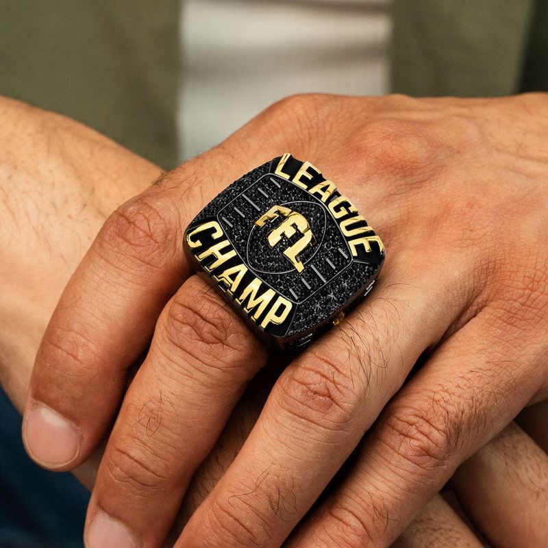 Fantasy Football Elite Championship Ring - Black/Gold