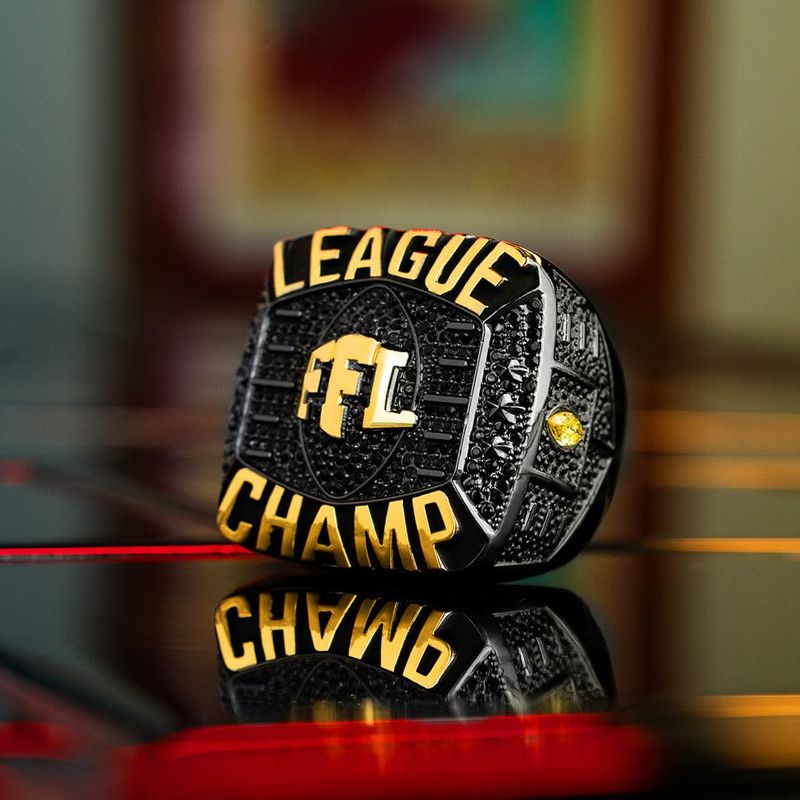Fantasy Football Elite Championship Ring - Black/Gold