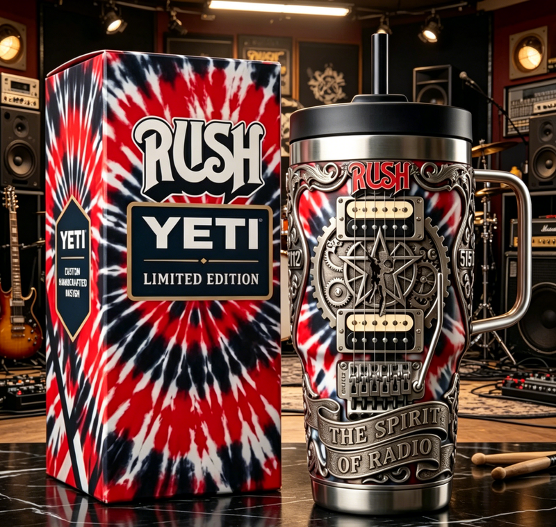 Rush Spirit of Radio Limitierter YETI Becher 🔥 Rocklegende zum Trinken