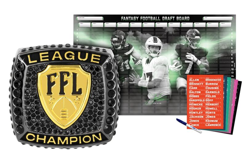 Championship Ring + 2026 Fantasy Football Superstar Draft Board Kit