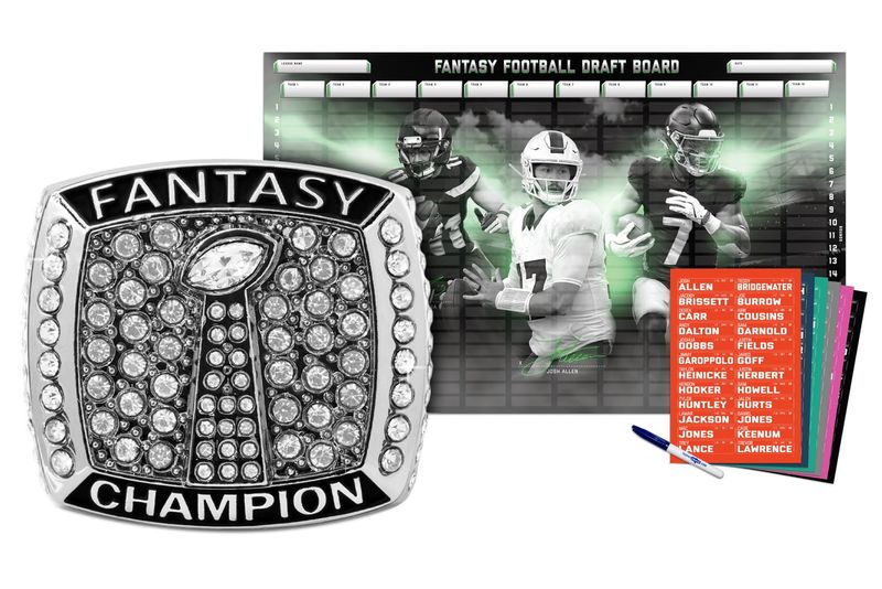 Championship Ring + 2026 Fantasy Football Superstar Draft Board Kit