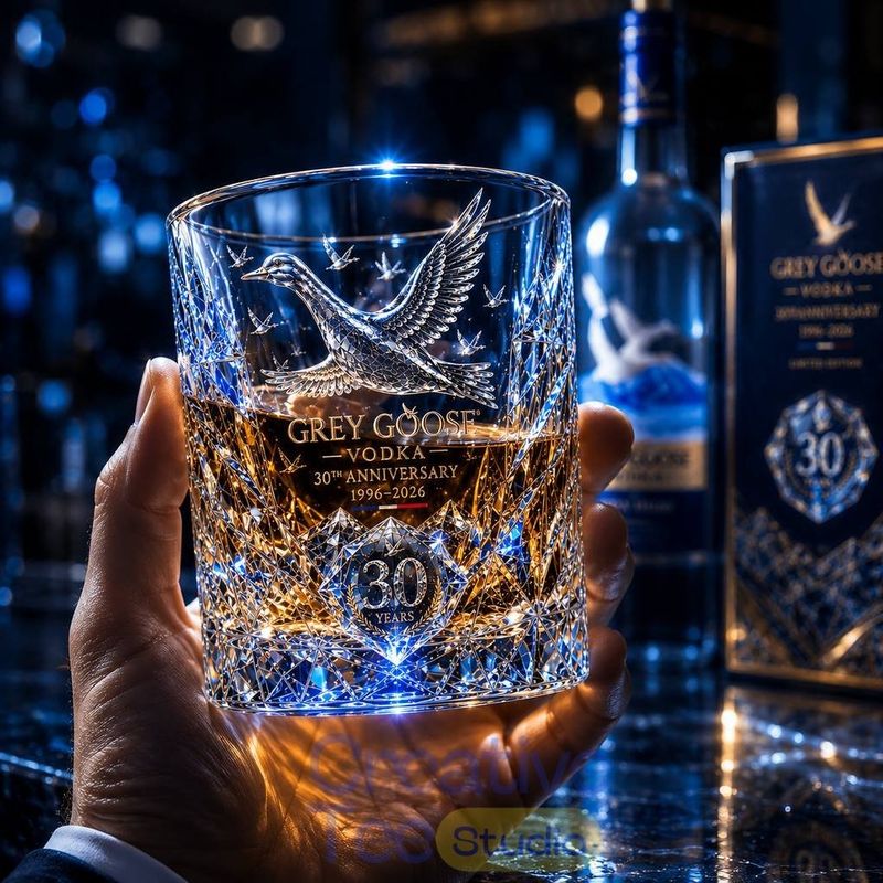 ⚡Heißes Angebot: 49 % Rabatt!🔥 Grey Goose 30 Years Limited Edition Whisky-Kristall-Turbler