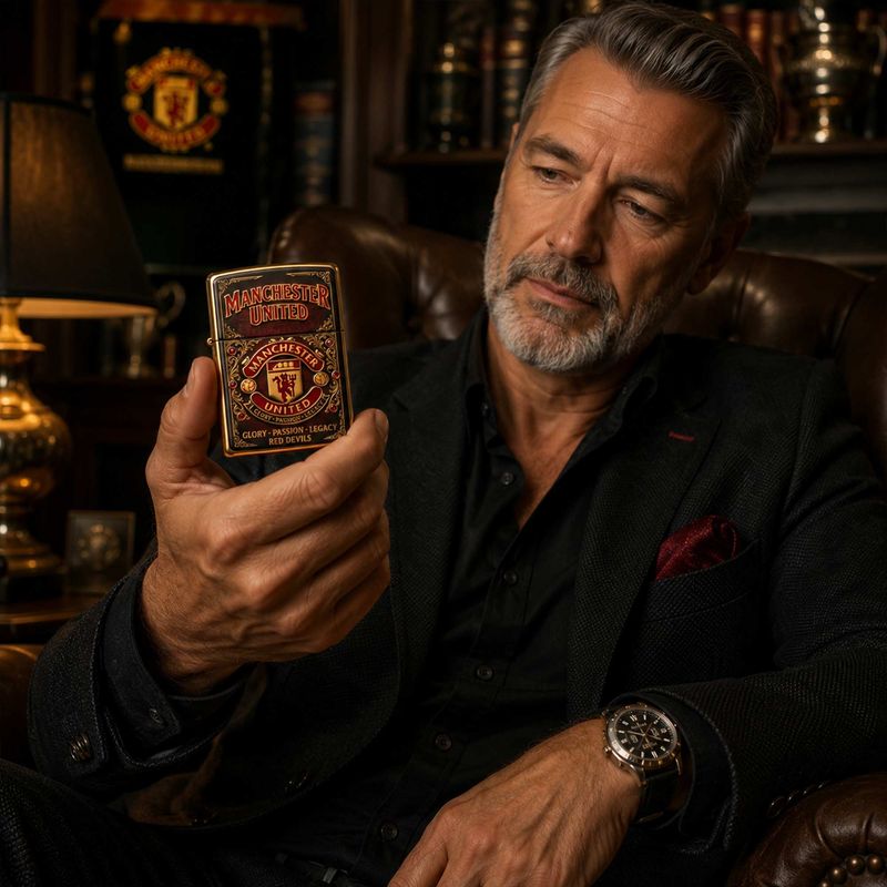 Manchester United Red Devils Zippo Sammlerset GLORY-PASSION-LEGACY Fussball Fan Geschenk