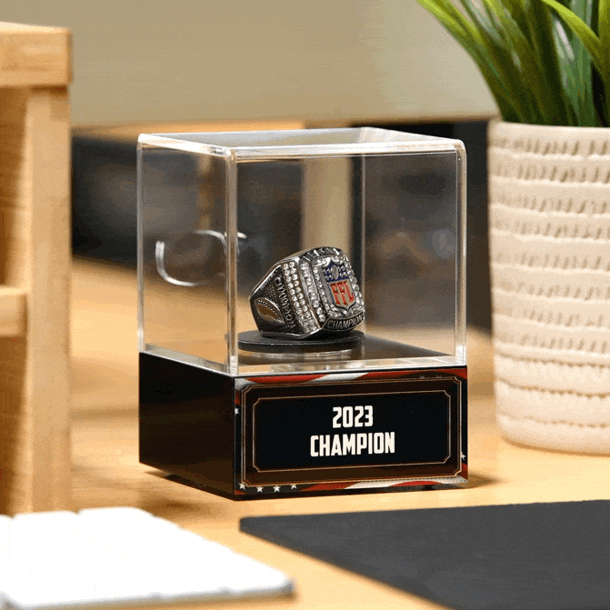 Championship Ring Spinning Display Case