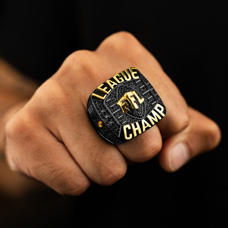 Fantasy Football Elite Championship Ring - Black/Gold