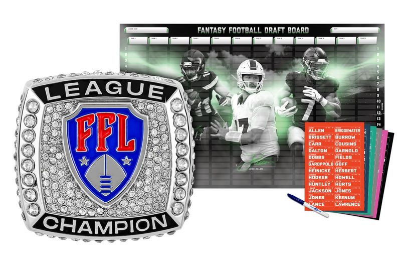 Championship Ring + 2026 Fantasy Football Superstar Draft Board Kit