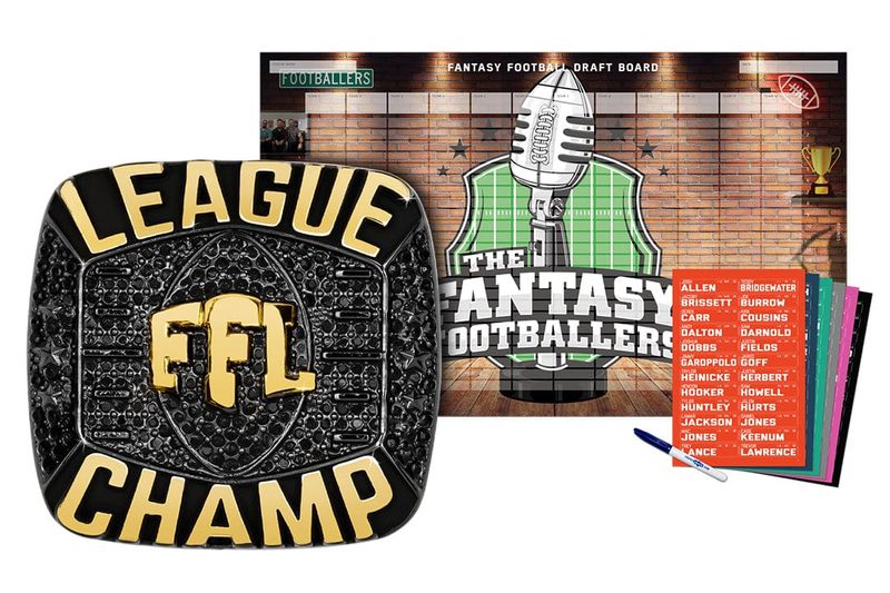 Championship Ring + 2026 Fantasy Footballers Draft Board Kit