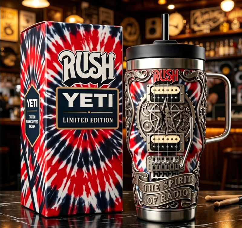 Rush Spirit of Radio Limitierter YETI Becher 🔥 Rocklegende zum Trinken