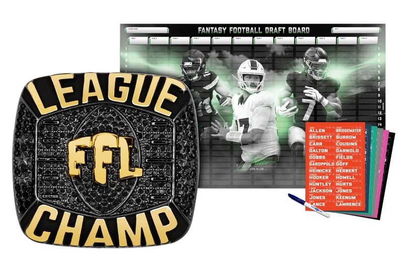 Championship Ring + 2026 Fantasy Football Superstar Draft Board Kit