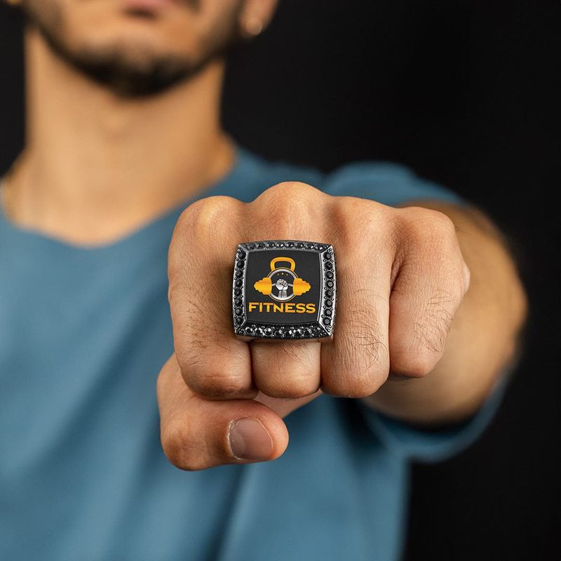 Design Your Own Custom Championship Ring - Gunmetal