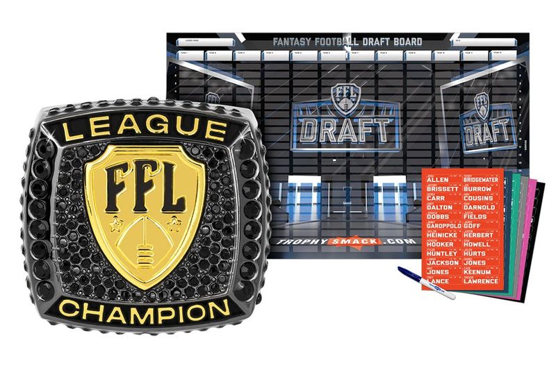 Championship Ring + 2026 Fantasy Football Live Draft Board Kit