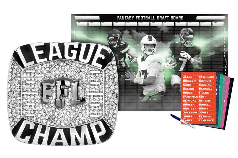 Championship Ring + 2026 Fantasy Football Superstar Draft Board Kit
