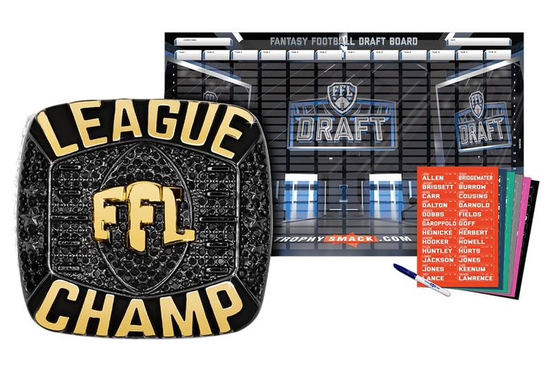 Championship Ring + 2026 Fantasy Football Live Draft Board Kit
