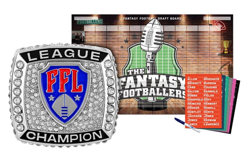 Championship Ring + 2026 Fantasy Footballers Draft Board Kit