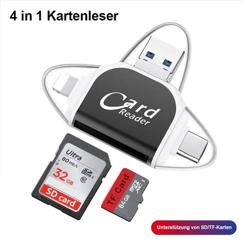 Multi-Port 4 in1 Universal SD TF Kartenleser