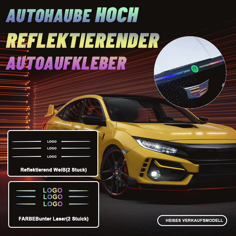Autohaube Hoch reflektierender Autoaufkleber✨