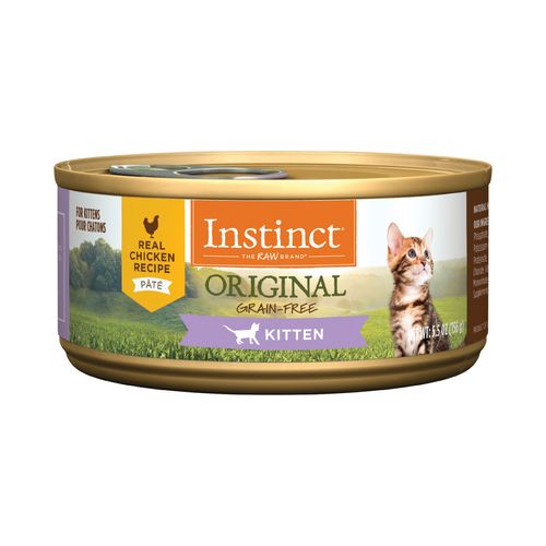 Instinct Original Wet Canned Cat Food for Kittens Grain Free Recipe with Real Chicken 5.5 oz 156g