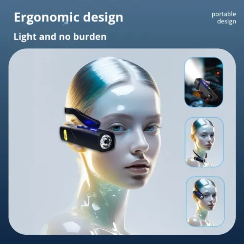 Raylights Lightweight Detachable Headband LED Headlamp IP65 Rechargeable 1000mAh Battery Charger Included for Outdoor Night