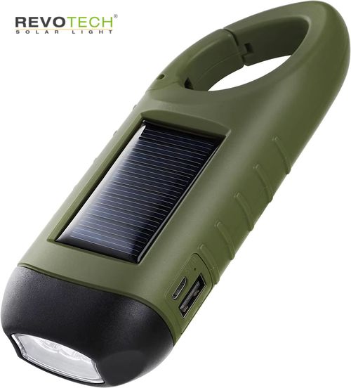 Solar Hand Crank Aluminum Alloy Flashlight with Emergency Light for Outdoor Camping Portable Manual Lighting