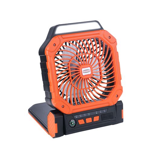 7800mAh Solar Portable Fan with Brushless Motor,USB-C Charging,4-Speed & LED Light CE  FCC ROHS Certified for Outdoor Camping
