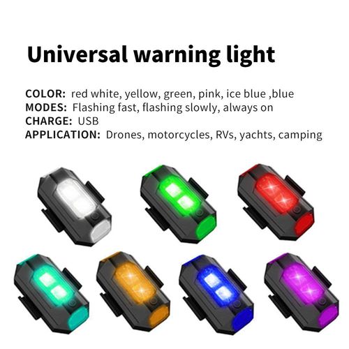 Auto Accessories Usb Mini Universal Led Motorcycle Rear Tail Strobe Light Drone Led Warning Lights Laser Fog Lamp