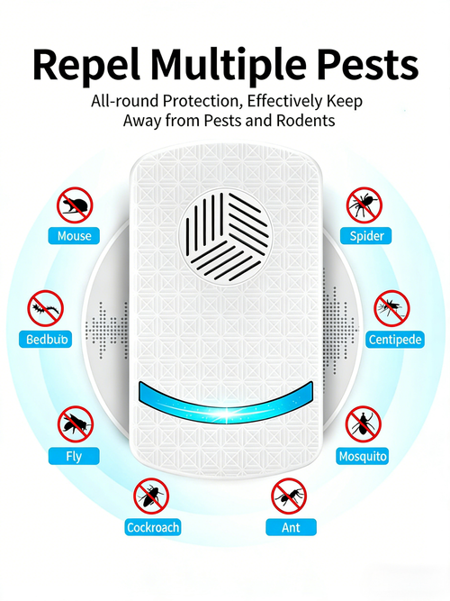 2026 Hot Selling Portable Eco-Friendly Electric Ultrasonic Insect Repellent for Hotel RV Garage Use
