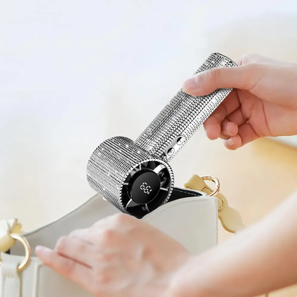 Factory Wholesale Handheld Turbo Fan LED Display 199 Gear Adjustment Diamond Fan S5 Diamond Fan