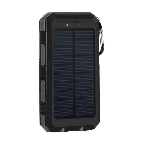 Factory Wholesale Large Capacity 10000 MA Portable Outdoor Mobile Power Cross-Border Solar Charging Treasure Waterproof LED 10W