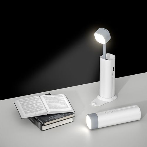 2026 Hot Selling Multifunctional Retractable and Rechargeable Desk Lamp with 5000 Mah Power Bank