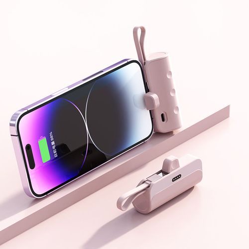 2025 New 2 in 1 Mini Capsule Power Bank 3000mah With LED Display OEM logo With Phone Stand for Type c