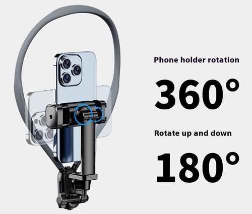 Cell Phone Holder Around Neck Hands Free Lazy Flexible Neck Mobile Phone Stand Holder Wearable Smartphone Mount Bracket for Gop