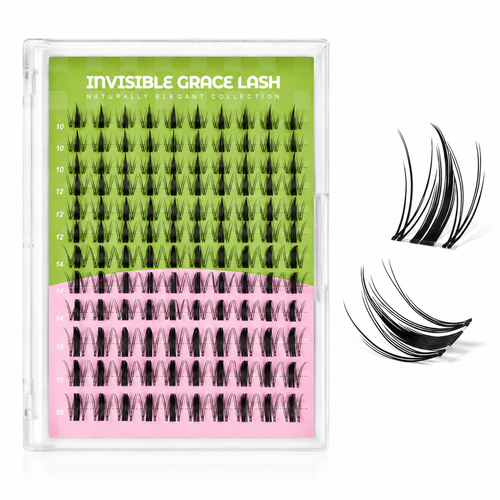 DIY Cluster Lash Extension Kit, Individual Segmented False Eyelashes with Bond, Seal, Lash Remover & Tweezer, Reusable Volume Lashes for Beginner Home Makeup