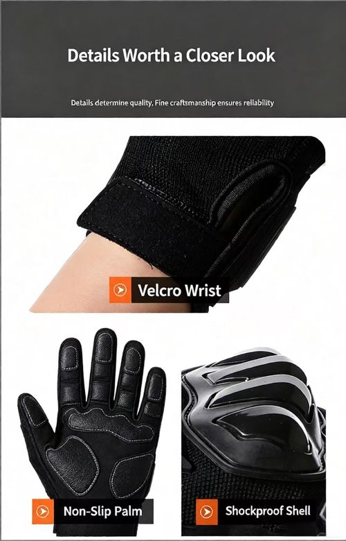 Windproof Warm Reflective Motorcycle Riding Gloves Non‑Slip Wear Resistant Full Protection Motorbike Gloves For Men Outdoor Driving